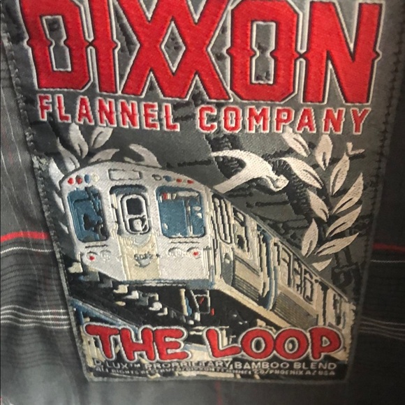 DIXXON “The Loop” Dark Gray and Red Casual Button Down Shirt - Picture 2 of 9